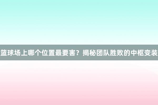 篮球场上哪个位置最要害？揭秘团队胜败的中枢变装